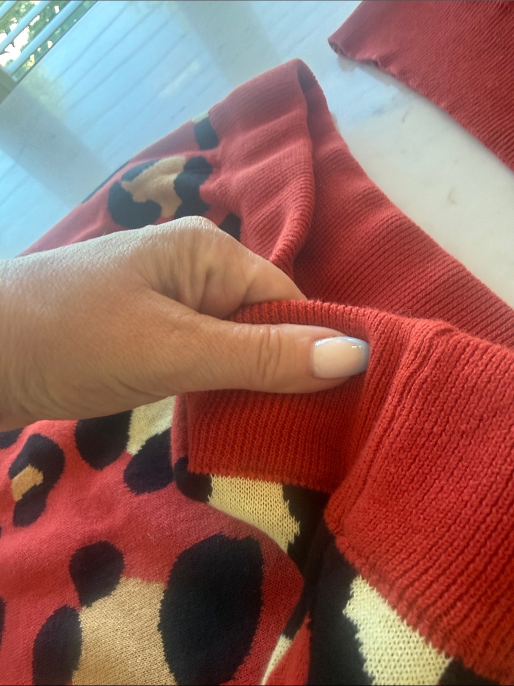 Red Leopard Print Knit A-Line Skirt - Women - Picture 11 of 11